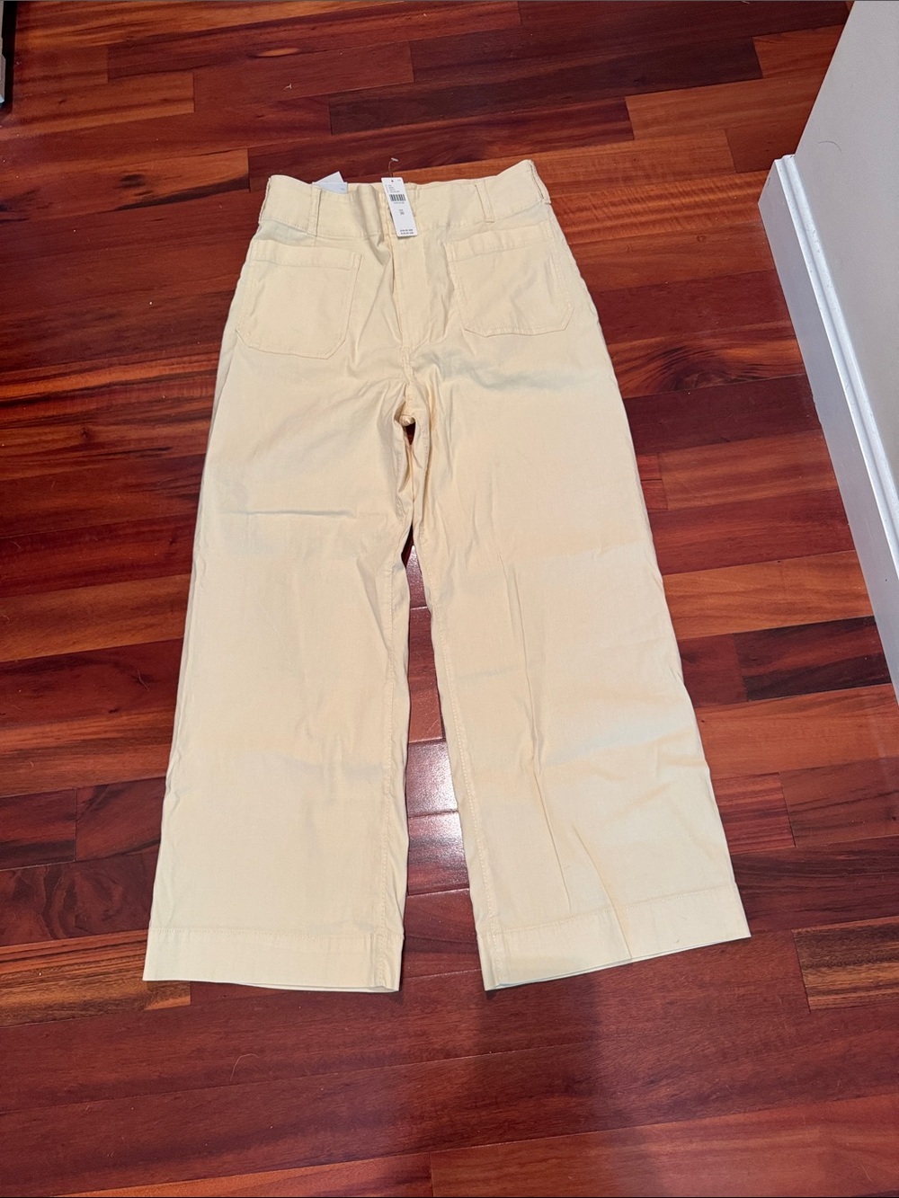 Maeve Colette Yellow Wide-Leg Cropped Pants